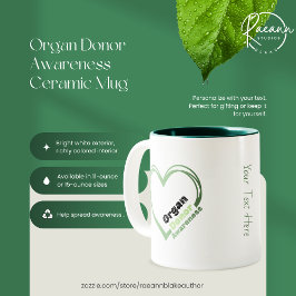 Organ Donor Awareness Ceramic Mug ツートーンマグカップ