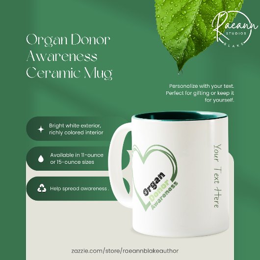 Organ Donor Awareness Ceramic Mug ツートーンマグカップ