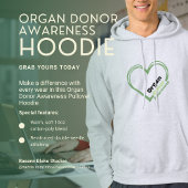 Organ Donor Awareness Pullover Hoodie パーカ