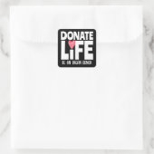 Organ Donor Donate Life Sticker スクエアシール (バッグ)