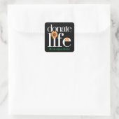 Organ Donor Donate Life Stickers スクエアシール (バッグ)
