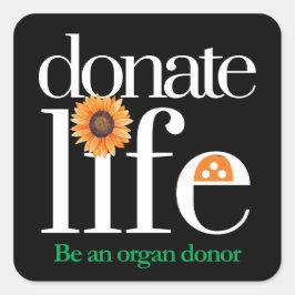 Organ Donor Donate Life Stickers スクエアシール