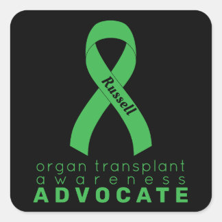 Organ Transplant Advocate Black スクエアシール