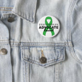 Organ Transplant Advocate Ribbon White Button 缶バッジ (インサイチュ)