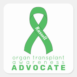 Organ Transplant Advocate White スクエアシール