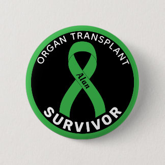 Organ Transplant Survivor Ribbon Black Button 缶バッジ