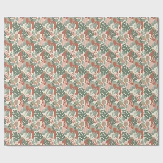 Organic Abstract Harmony Seamless Pattern ラッピングペーパー (フラット)