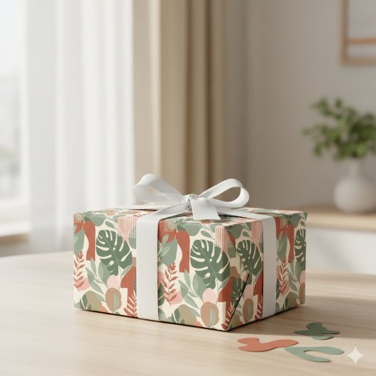 Organic Abstract Harmony Seamless Pattern ラッピングペーパー