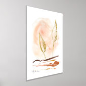 Organic Abstract Modern Boho Rust Gold Watercolor 箔ポスター (レイダウン)