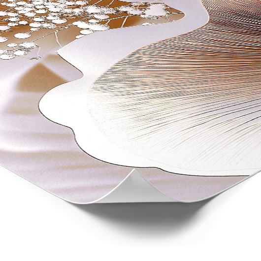 Organic Bloom Forms – Textured Abstract Art #1 ポスター (角)