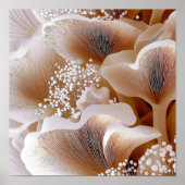 Organic Bloom Forms – Textured Abstract Art #1 ポスター (正面)