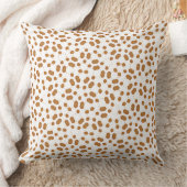 Organic Brown Dalmatian Spot Repeat Pattern クッション (ブランケット)