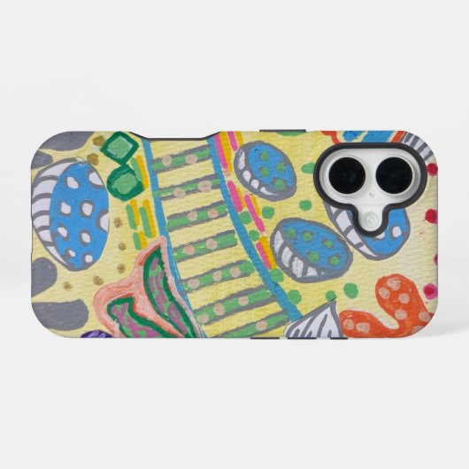 Organic case / yellow iPhone 16ケース (裏面横)