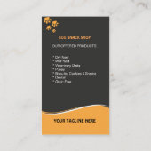 Organic & Eco-Friendly Pet Products Business Card 名刺 (裏面)