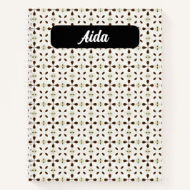 Organic Florals in Soothing Earth Tones ノートブック