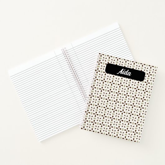 Organic Florals in Soothing Earth Tones ノートブック (内部)