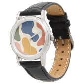 Organic Fluid Shapes Boho Multicolor Watch 腕時計 (アングル)