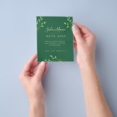 Organic Green Botanical Salon Sign Elegant Spa チラシ (手)