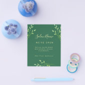 Organic Green Botanical Salon Sign Elegant Spa チラシ (シングル)