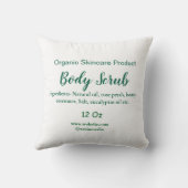 Organic green nature body scrub butter add name in クッション (裏面)