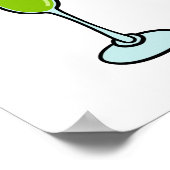 Organic Hand-Drawn Margarita Art ポスター (角)