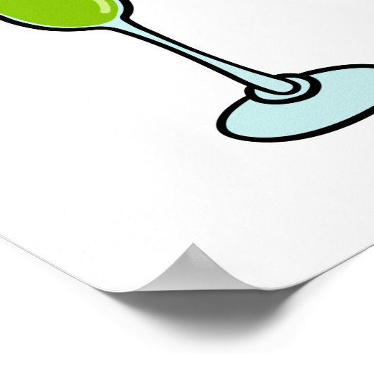 Organic Hand-Drawn Margarita Art ポスター (角)