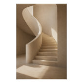 Organic Modern Staircase Architecture Print ポスター (正面)