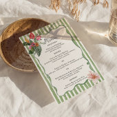 Organic Modern Tropical Menu Card 招待状