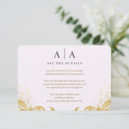Organic Modern Wedding Enclosure Card エンクロージャーカード