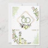 Organic Modern Wedding Invitation Suite, Elegant  招待状 (裏面)