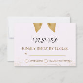 Organic Modern Wedding RSVP Card  (正面)