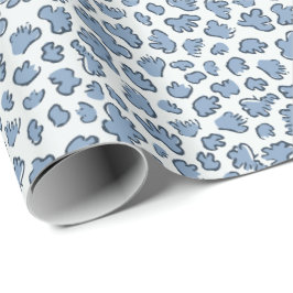 Organic Petal Terrazzo | Modern Rustic Dusty Blue  ラッピングペーパー