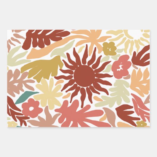 ORGANIC SHAPES  ラッピングペーパーシート (正面)