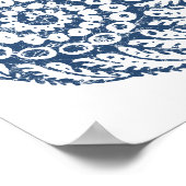 Organic spiral blue ポスター (角)