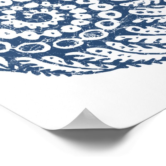 Organic spiral blue ポスター (角)