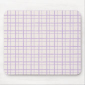 Organic Wobbly Check Grid Pattern Dusty Lilac マウスパッド (正面)