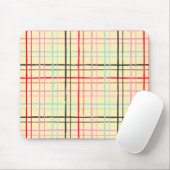 Organic Wobbly Check Grid Pattern Retro Pop マウスパッド (マウス)