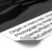 Organin Hertz Hall, UC Berkeley, 1966 ポスター (角)