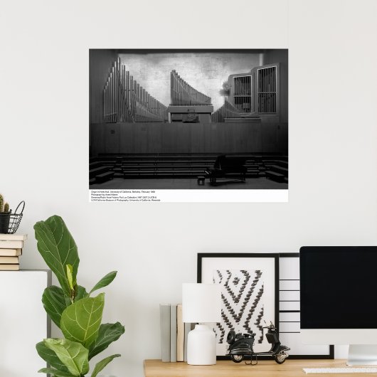 Organin Hertz Hall, UC Berkeley, 1966 ポスター (ホームオフィス)