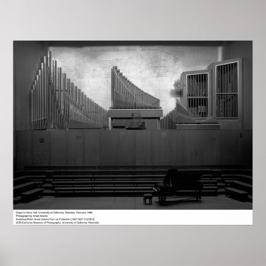 Organin Hertz Hall, UC Berkeley, 1966 ポスター (正面)