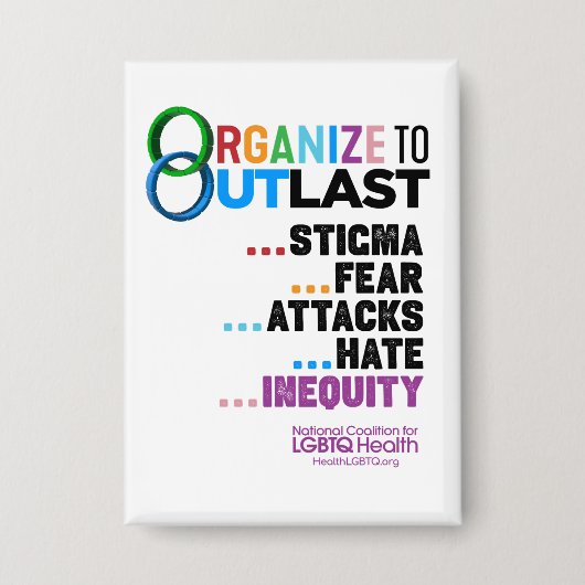 Organize to Outlast Button 缶バッジ (正面)