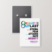 Organize to Outlast Button 缶バッジ (正面/裏面)