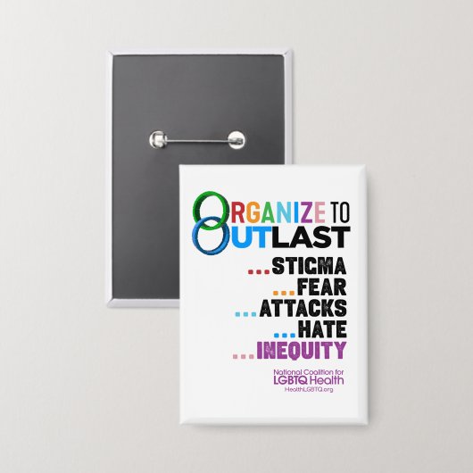 Organize to Outlast Button 缶バッジ (正面/裏面)