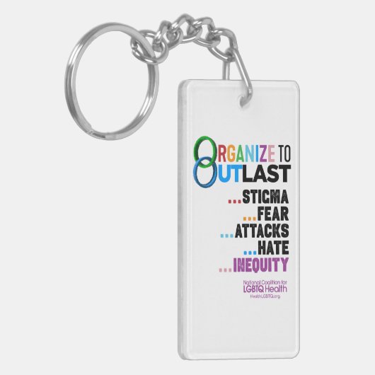 Organize to Outlast Keychain キーホルダー (正面左)