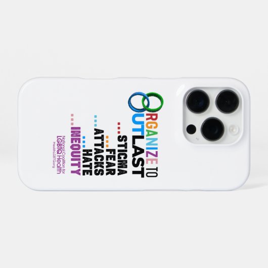 Organize to Outlast Phone Case iPhoneケース (裏面横)