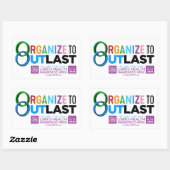 Organize to Outlast Sticker 長方形シール (シート)