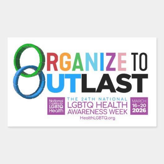 Organize to Outlast Sticker 長方形シール (正面)