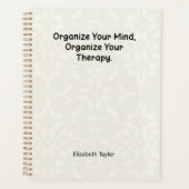 Organize Your Mind, Organize Your Therapy プランナー手帳 (正面)