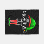 Organized Elf Group Matching Family Christmas  フリースブランケット (正面(横))