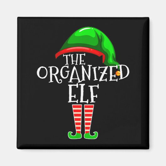 Organized Elf Group Matching Family Christmas  マグネット (正面)